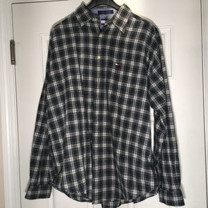 XL Tommy Hilfiger blue/white plaid button down
